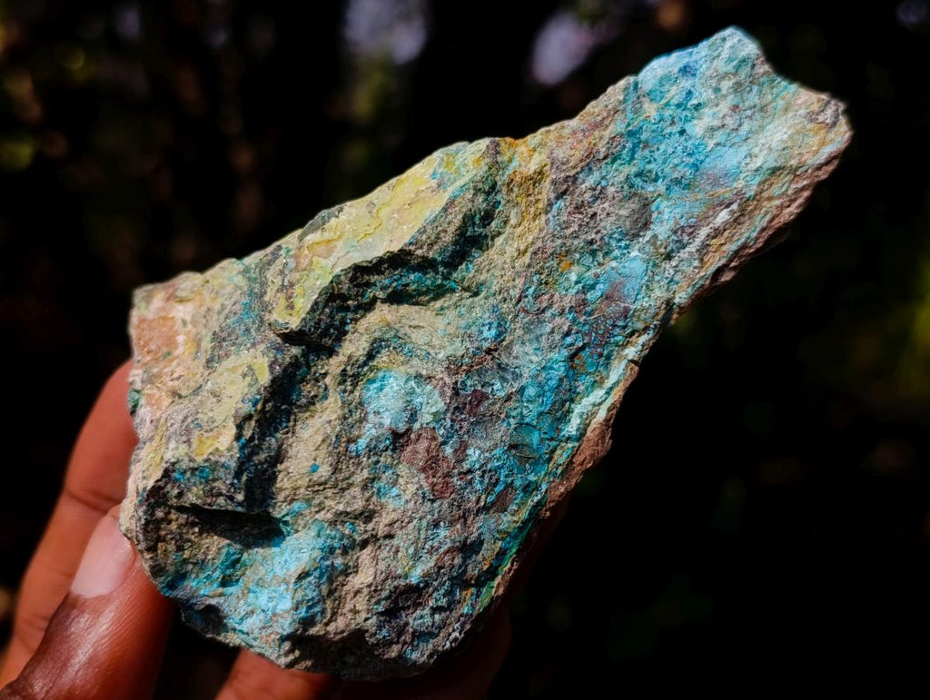 Natural Cobbed Shattuckite Specimens x 4 From Kaokoveld, Namibia