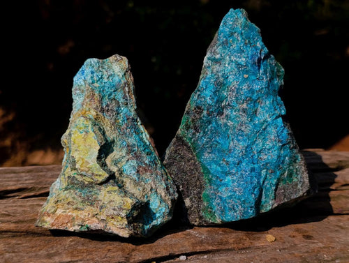 Natural Cobbed Shattuckite Specimens x 4 From Kaokoveld, Namibia