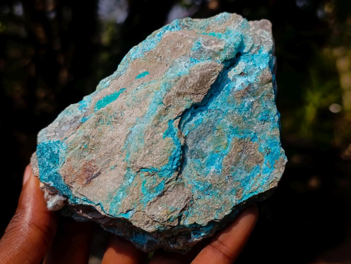 Natural Cobbed Shattuckite Specimens x 4 From Kaokoveld, Namibia
