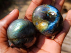 Polished Labradorite Palm Stones x 20 From Madagascar
