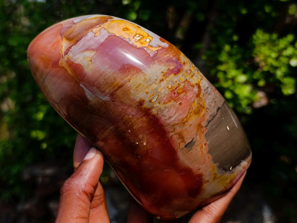 Polished Polychrome Jasper Standing Display Pieces x 2 From Androka, Madagascar
