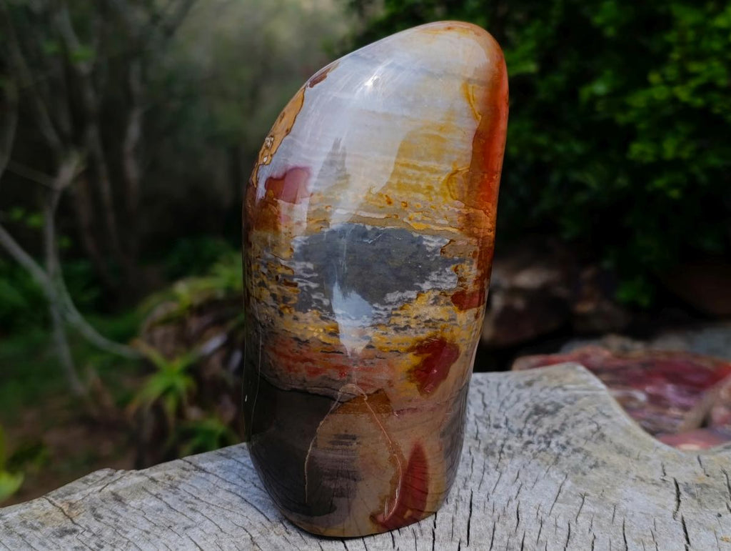 Polished Polychrome Jasper Standing Display Pieces x 2 From Androka, Madagascar