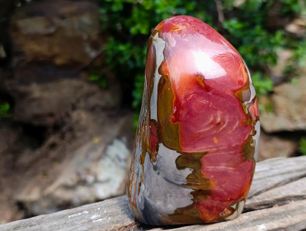 Polished Polychrome Jasper Standing Display Pieces x 2 From Androka, Madagascar