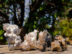 Natural Smokey Quartz Clusters with Associated Minerals x 12 From Erongo, Namibia