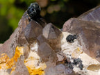 Natural Smokey Quartz Clusters with Associated Minerals x 12 From Erongo, Namibia