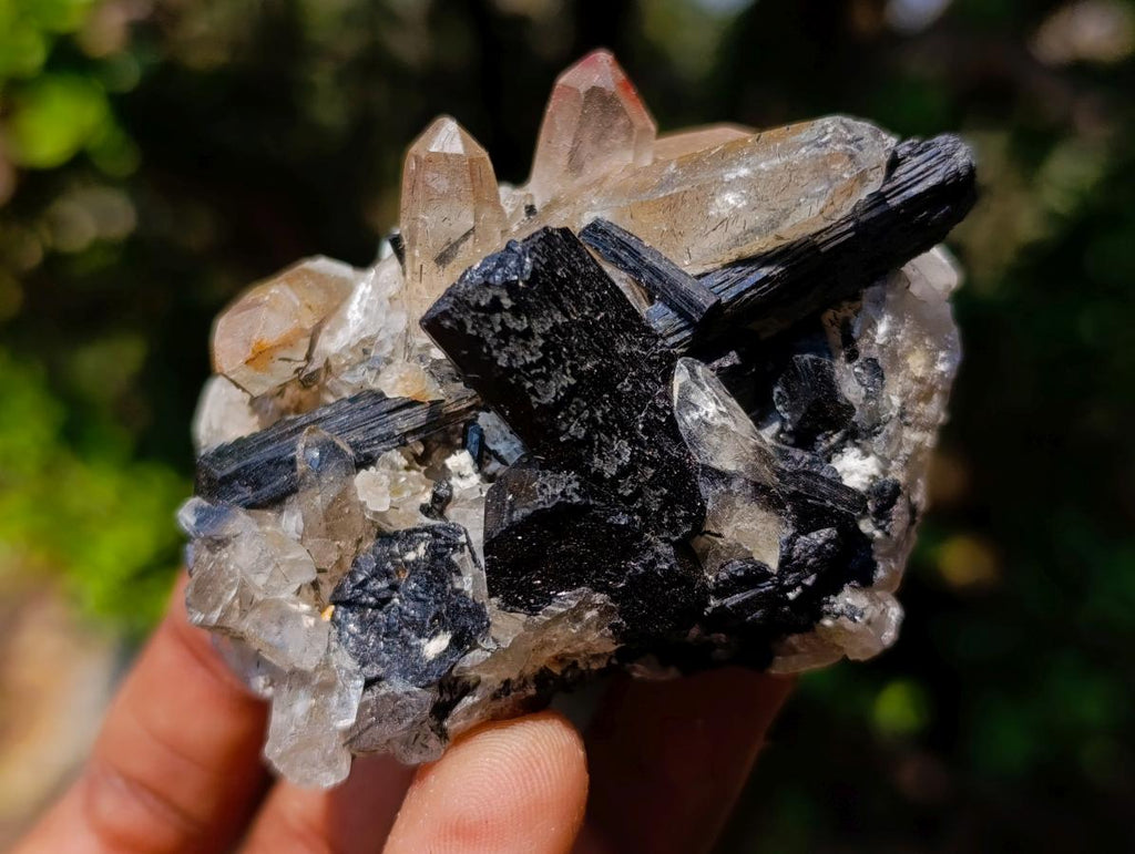Natural Smokey Quartz Clusters with Associated Minerals x 12 From Erongo, Namibia