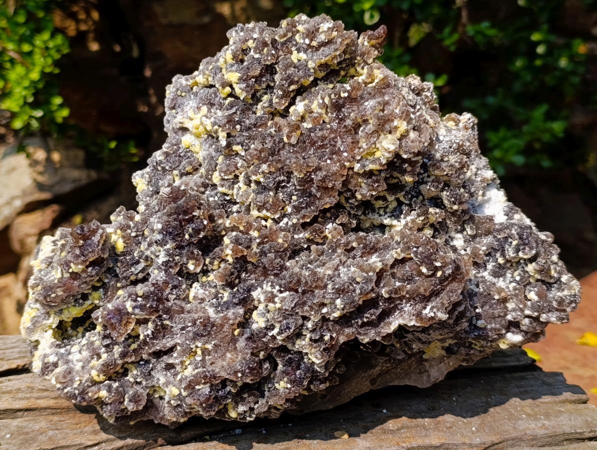 Natural XL Smokey Fluorite Specimen with Yellow Muscovite Mica x 1 From Erongo, Namibia