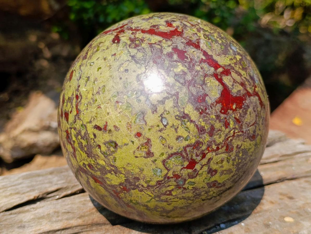 Polished XL Bastite Dragonsblood Stone Sphere x 1 From Tshipise, South Africa