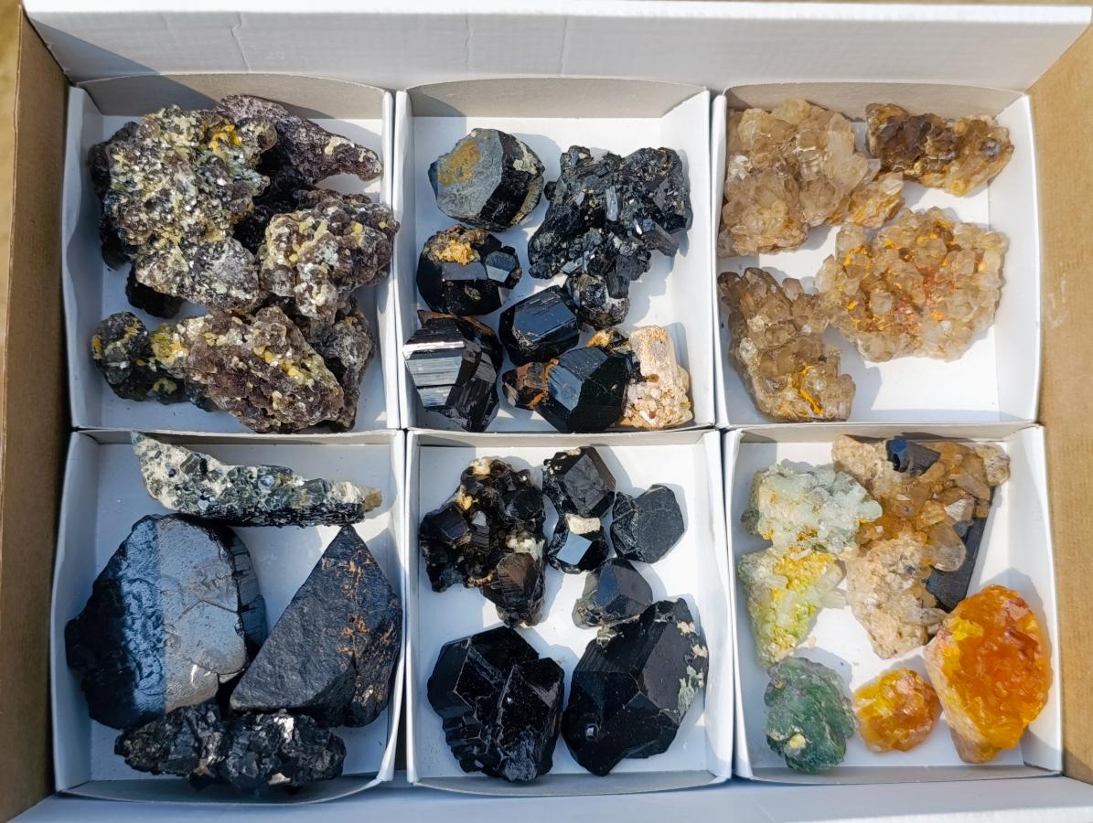 Natural Mix of Mineral Specimens x 34 From Namibia