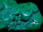 Polished and Natural Flower Banded Malachite Free Forms x 3 From Congo