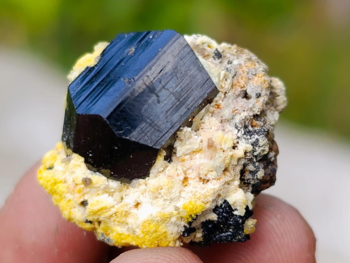Natural Single Black Tourmaline Crystals x 70 From Erongo, Namibia