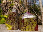 Polished Bastite Dragonsblood Stone Display Crystals x 2 From Tshipise, South Africa