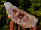 Polished and Natural Agate Amethyst Standing Display Pieces x 4 From Maintirano, Madagascar