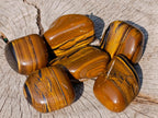 Polished Golden Tigers Eye Free Forms x 6 From Prieska, South Africa