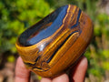 Polished Golden Tigers Eye Free Forms x 6 From Prieska, South Africa