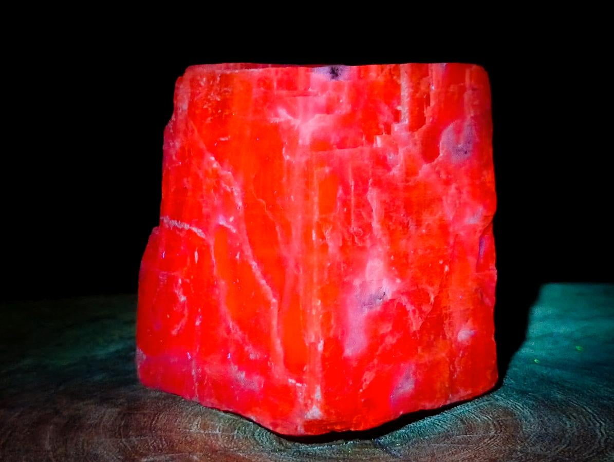 Natural XL Rhombohedral Sunset Orange Calcite Specimens x 3 From Spitzkop, Namibia