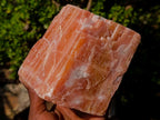 Natural XL Rhombohedral Sunset Orange Calcite Specimens x 3 From Spitzkop, Namibia