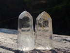 Polished Clear and Smokey Quartz Crystals x 12 From Madagascar