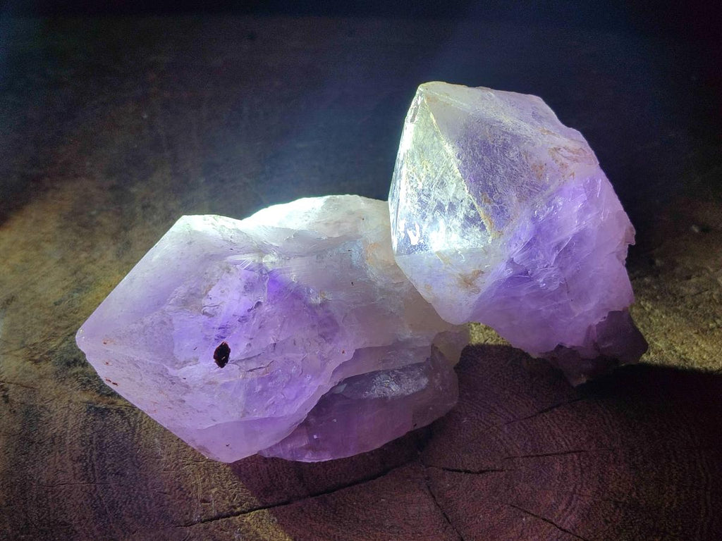 Natural Jacaranda Amethyst Single Crystals x 12 From Mumbwa, Zambia