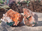 Natural Ball Malachite Specimens Coated with Drusy Quartz on Dolomite  x 2 From Mindingi Mine, Kambove, Congo
