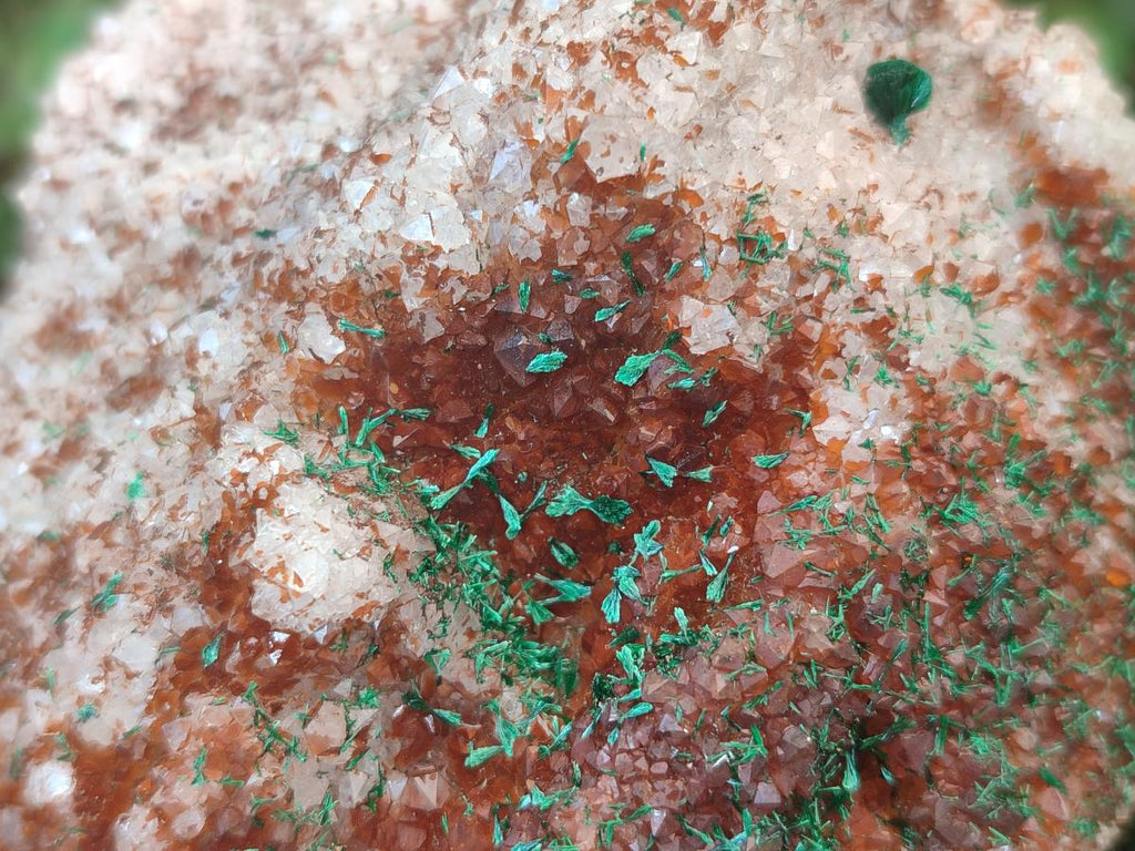 Natural Ball Malachite Specimens Coated with Drusy Quartz on Dolomite  x 2 From Mindingi Mine, Kambove, Congo