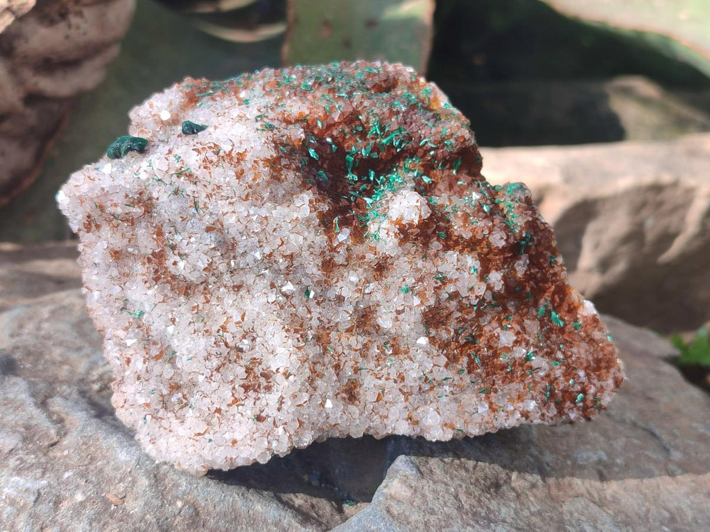 Natural Ball Malachite Specimens Coated with Drusy Quartz on Dolomite  x 2 From Mindingi Mine, Kambove, Congo