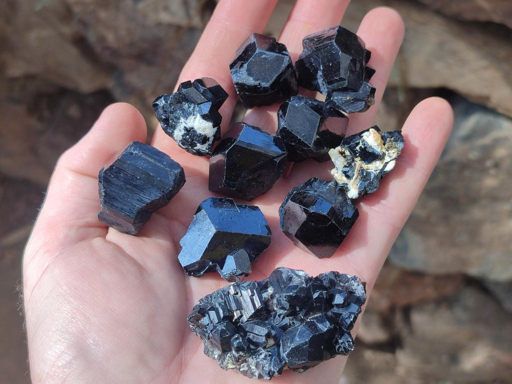 Natural Schorl Black Tourmaline Crystals x 150 From Erongo, Namibia