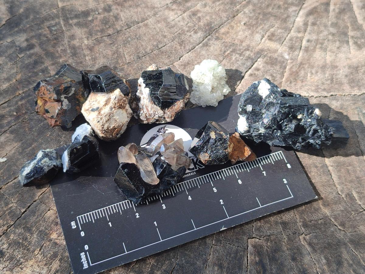 Natural Schorl Black Tourmaline Crystals x 150 From Erongo, Namibia