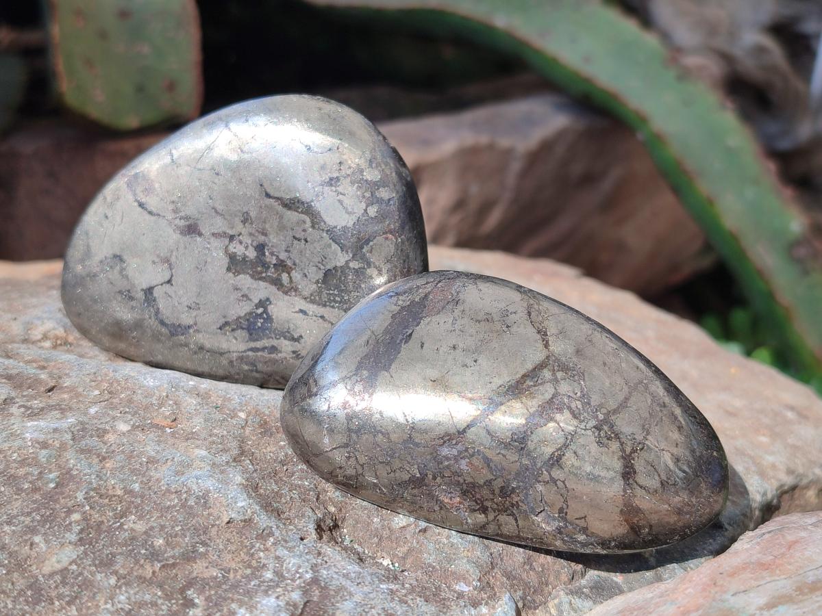 Polished Basalt Pharaoh Stone Free Forms x 12 From Iron Duke Mine, Zimbabwe