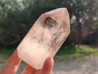 Polished Smokey Wispy Phantom Quartz Crystals x 3 From Anjozorobe, Madagascar