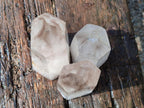 Polished Smokey Wispy Phantom Quartz Crystals x 3 From Anjozorobe, Madagascar