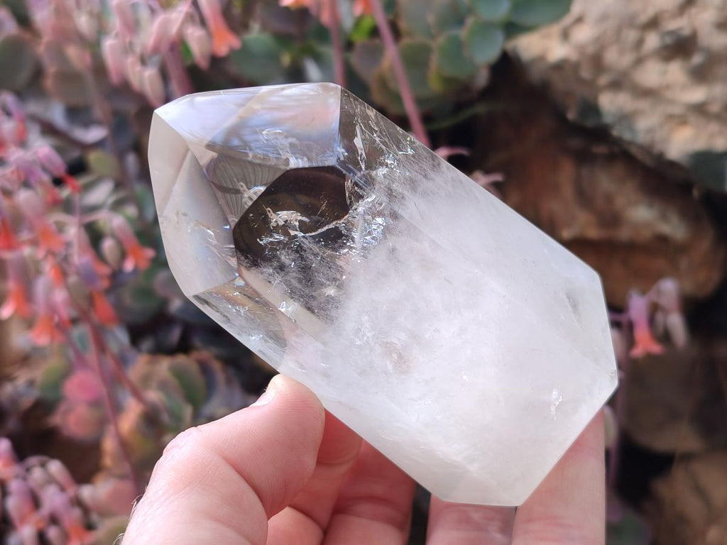 Polished Smokey Wispy Phantom Quartz Crystals x 3 From Anjozorobe, Madagascar