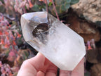 Polished Smokey Wispy Phantom Quartz Crystals x 3 From Anjozorobe, Madagascar