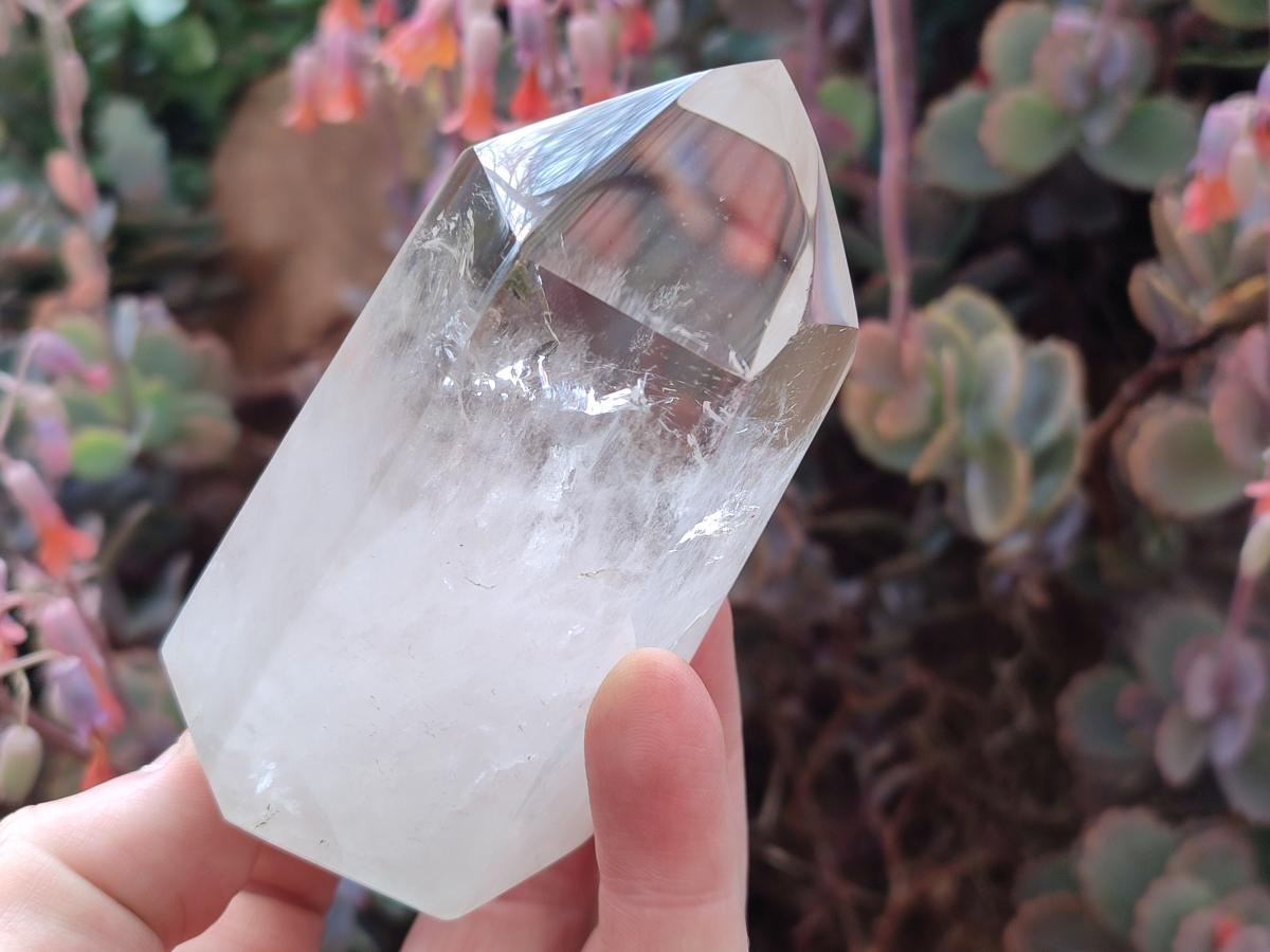 Polished Smokey Wispy Phantom Quartz Crystals x 3 From Anjozorobe, Madagascar