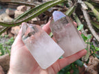 Polished Smokey Wispy Phantom Quartz Crystals x 3 From Anjozorobe, Madagascar