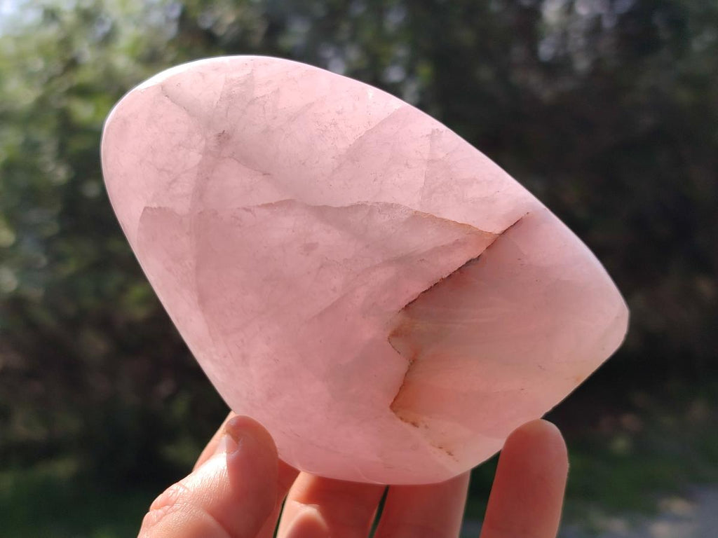 Polished Rose Quartz Standing Display Pieces x 6 From Zimbabwe