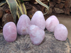 Polished Rose Quartz Standing Display Pieces x 6 From Zimbabwe