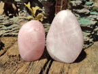 Polished Rose Quartz Standing Display Pieces x 6 From Zimbabwe