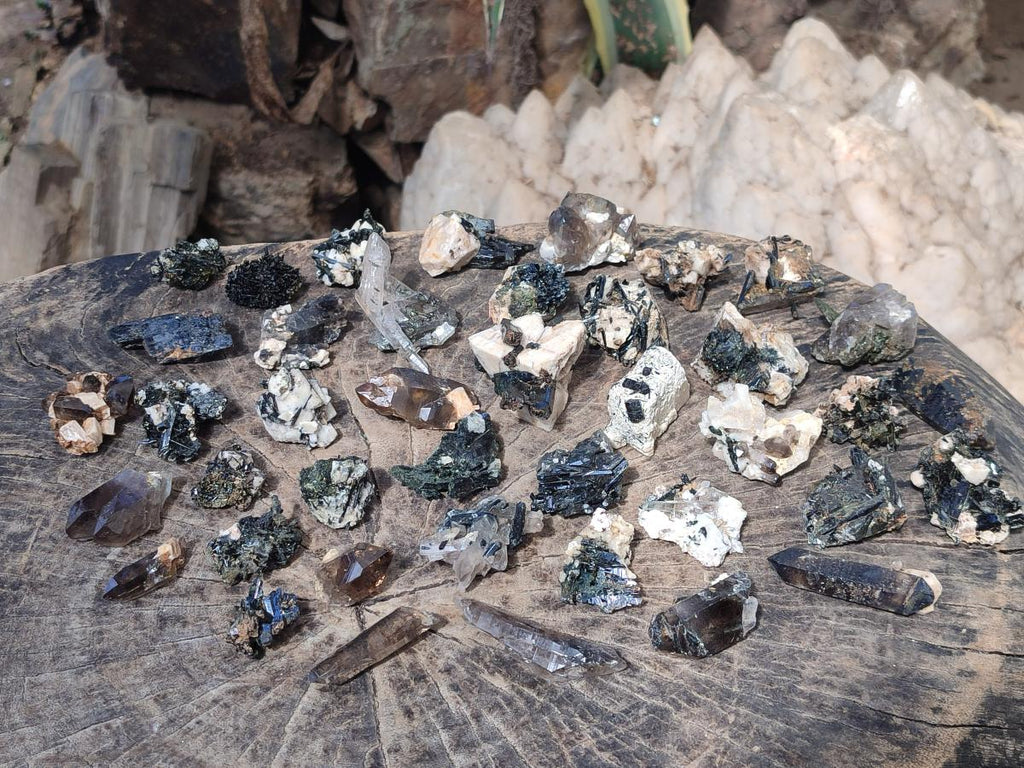 Natural Aegirine Crystals with Associated Minerals x 41 From Zomba, Malawi