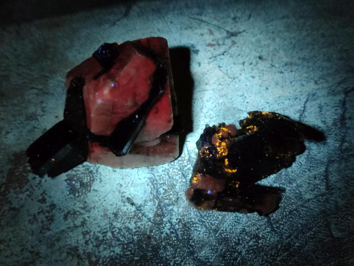 Natural Aegirine Crystals with Associated Minerals x 41 From Zomba, Malawi