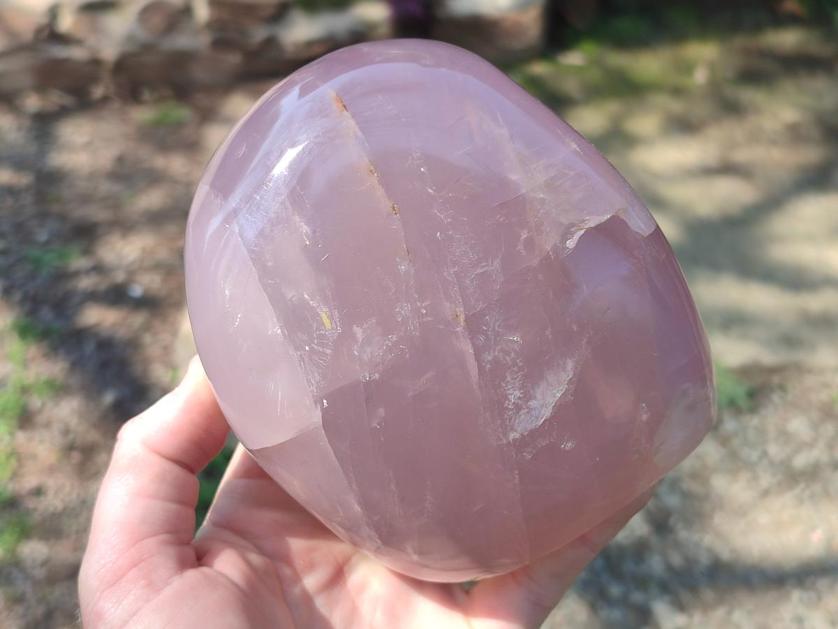 Polished Large Gemmy Rose Quartz Standing Display Piece x 1 From Madagascar