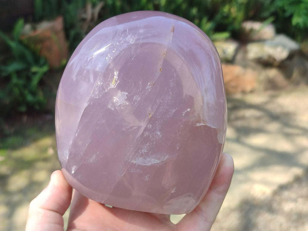 Polished Large Gemmy Rose Quartz Standing Display Piece x 1 From Madagascar