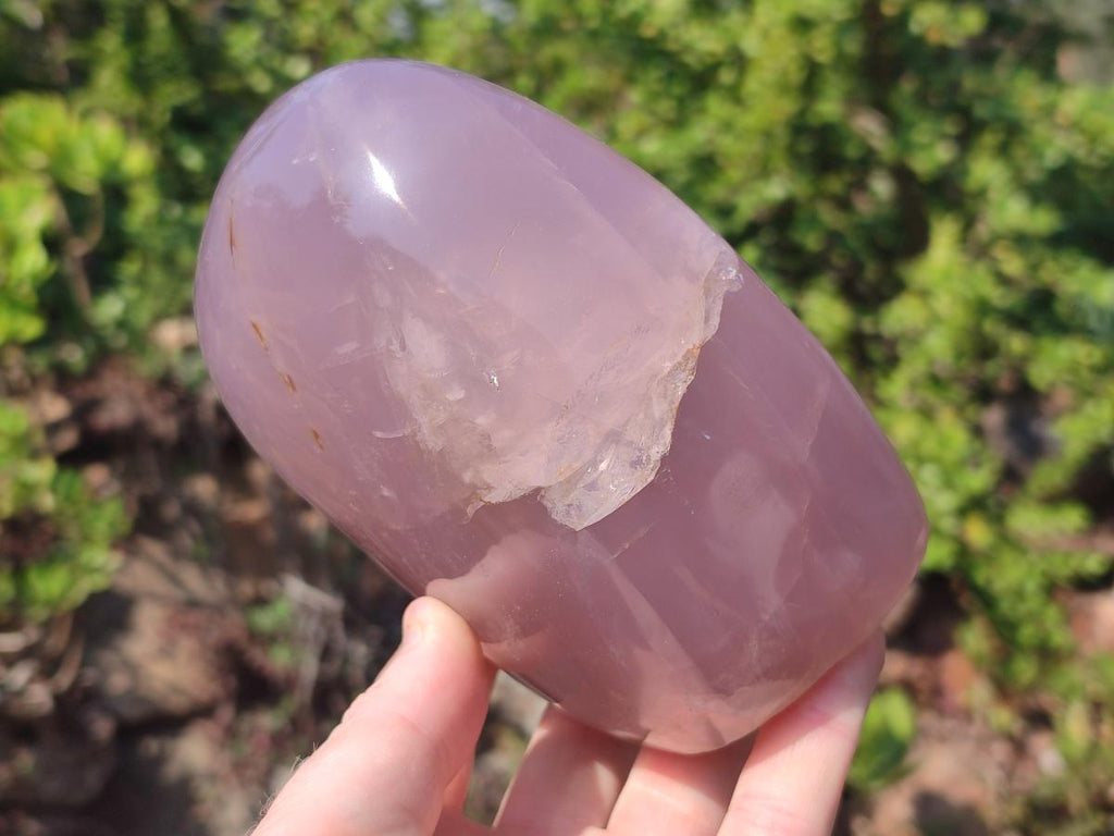 Polished Large Gemmy Rose Quartz Standing Display Piece x 1 From Madagascar