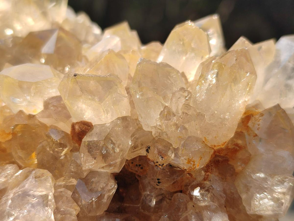 Natural Golden Limonite Quartz Clusters x 4 From Solwezi, Zambia