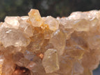 Natural Golden Limonite Quartz Clusters x 4 From Solwezi, Zambia
