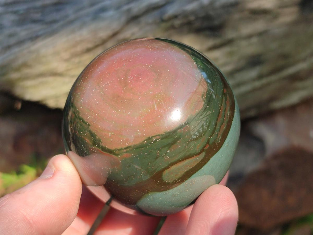 Polished Polychrome Jasper Spheres x 6 From Androka, Madagascar