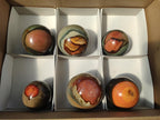 Polished Polychrome Jasper Spheres x 6 From Androka, Madagascar