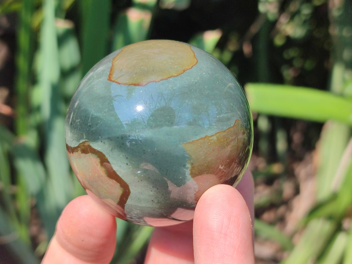 Polished Polychrome Jasper Spheres x 6 From Androka, Madagascar