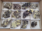 Natural Smokey Fluorite Specimens with Yellow Muscovite Mica x 12 From Erongo, Namibia