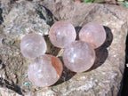 Polished Golden Hematoid Quartz Rounded Free Forms x 35 From Madagascar